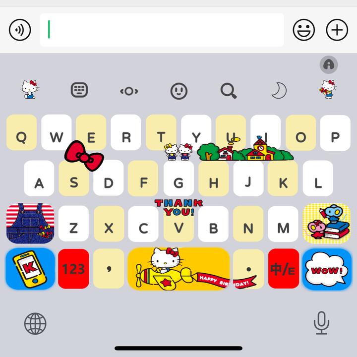 【飞机上的kitty】ios苹果安卓可爱输入法百度打字皮肤美化白肚皮