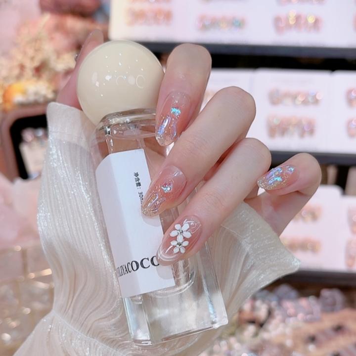 【花辞梦境】裸色指尖猫眼立体小钻穿戴甲轻奢设计款美甲