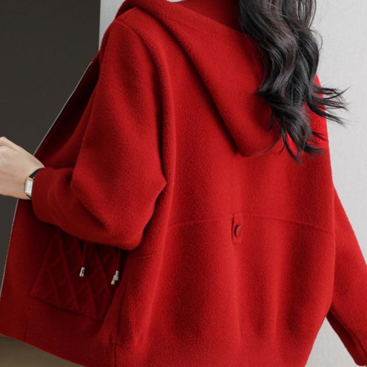 Mandsibil曼德西比利连帽棒球服短外套女春秋2025年加厚拉链夹克