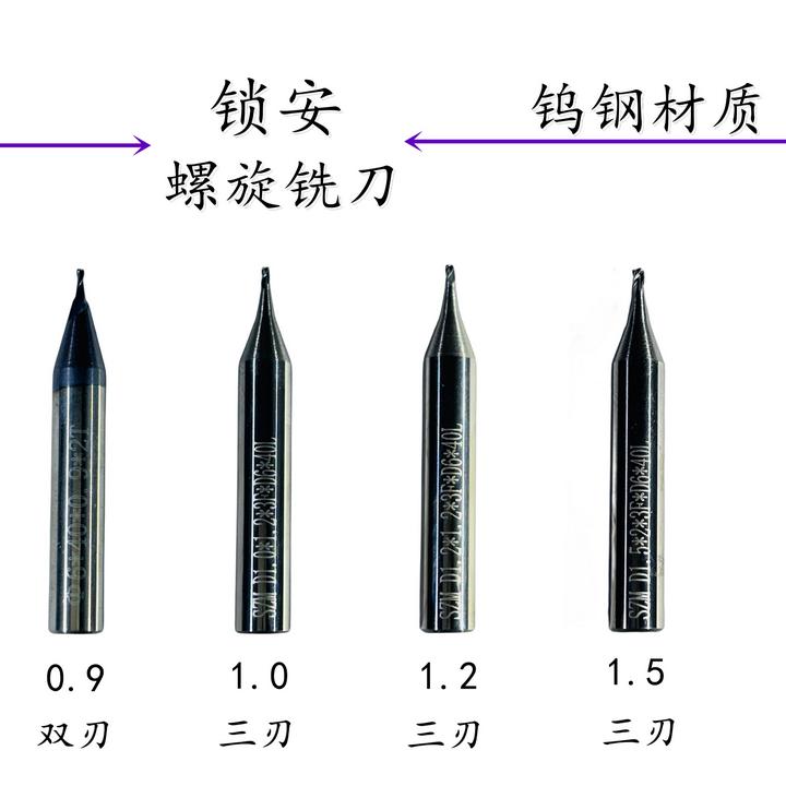 立式螺纹超硬定制三刃钥匙机钨钢铣刀