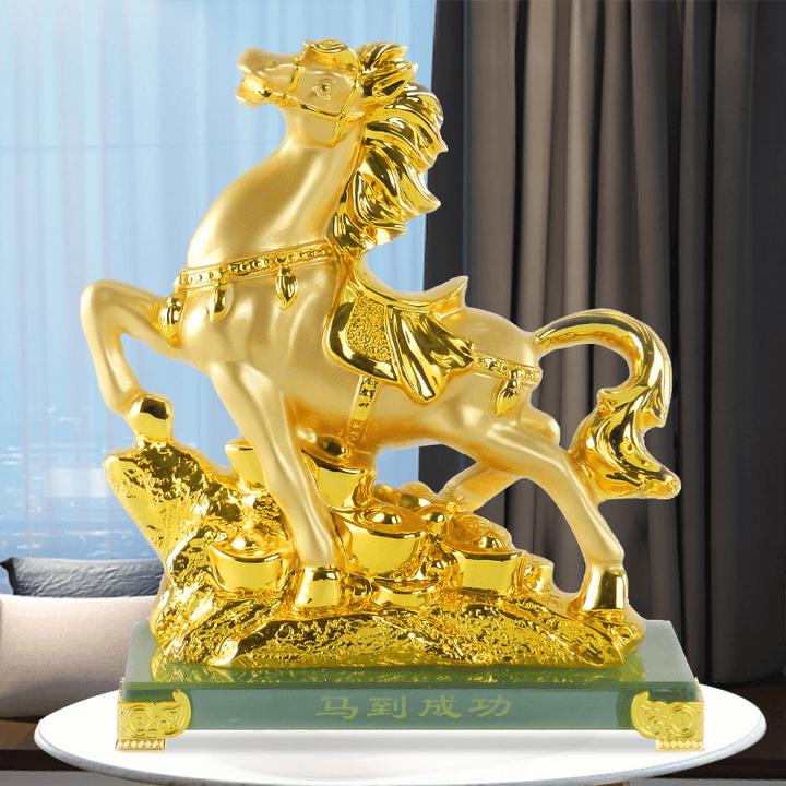 马到成功客厅酒柜装饰马摆件工艺品 办公室家居电视柜玄关装饰品