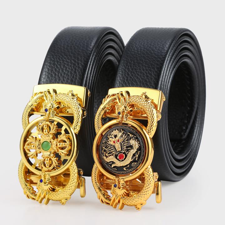 男自动扣款成人光身休闲腰带皮带商务个性高档镶钻男士鳄鱼纹时尚