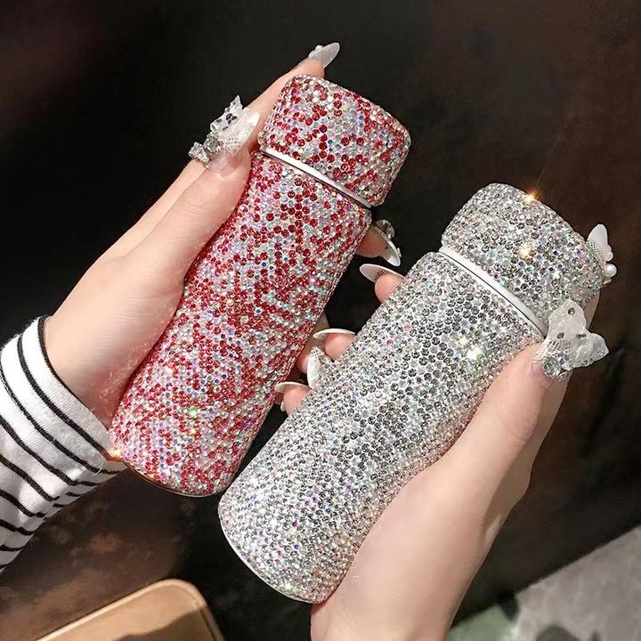 高颜值满钻不锈钢迷你镶钻车载水杯保温杯热销第杯子网红爆款时尚