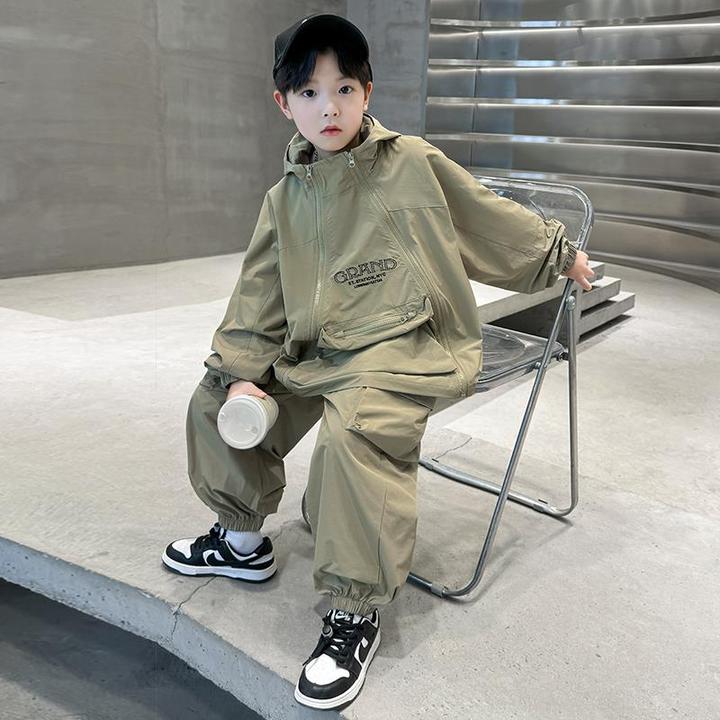儿童装男童秋装外套套装2024新款秋季中大童运动春秋款男孩帅气潮