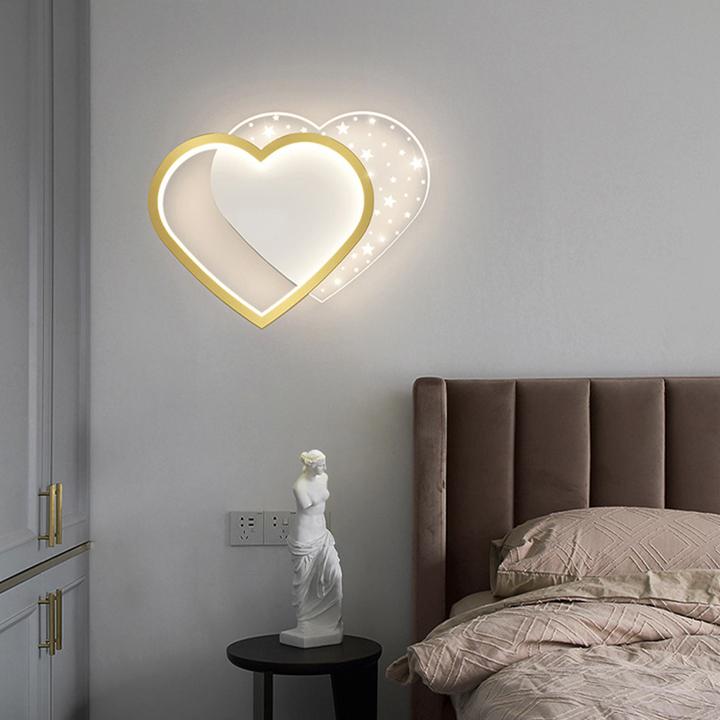 壁灯卧室床头灯创意满天星轻奢房间灯简约北欧客厅电视背景墙灯具