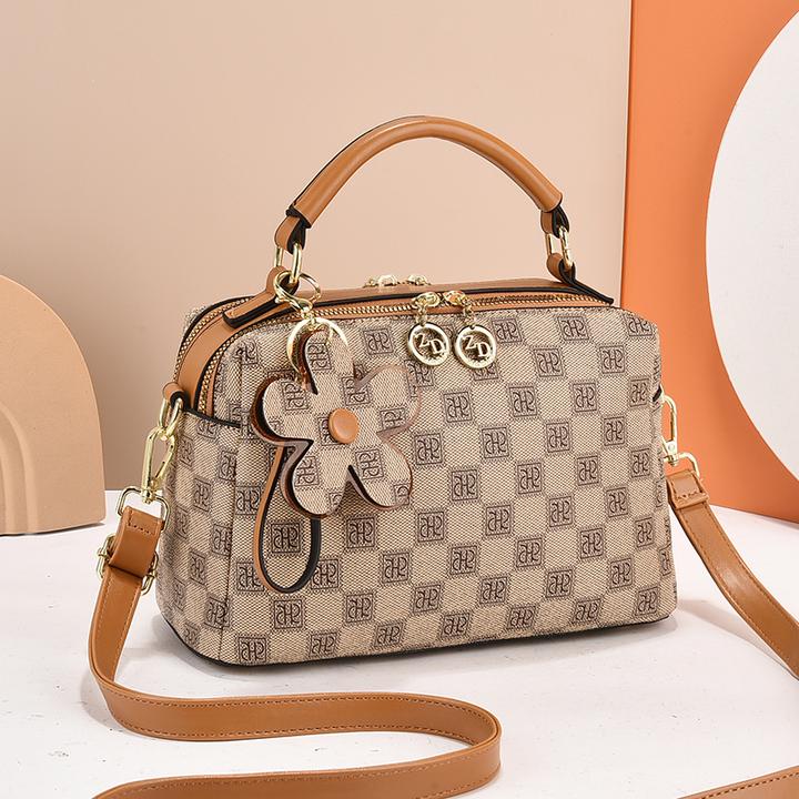 女包包2025新款韩版时尚女士小包潮流百搭单肩斜挎包印花手提包潮