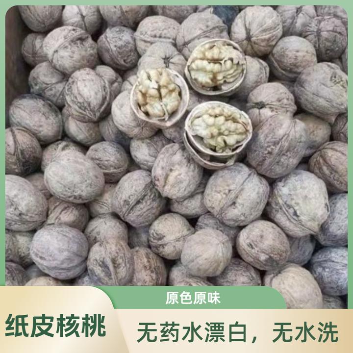 【2024新货】无水洗无药水漂白新疆特产185纸皮核桃手捏即开5斤/箱