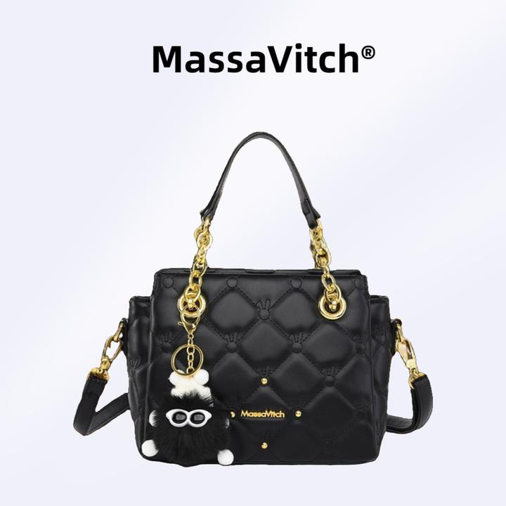 新款上新多层空间小众黑色大容量手提包小香风单肩斜挎小方包女士