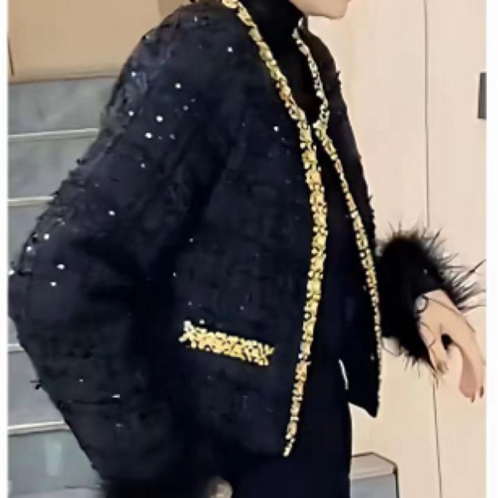 秋冬新款洋气气质重工短外套