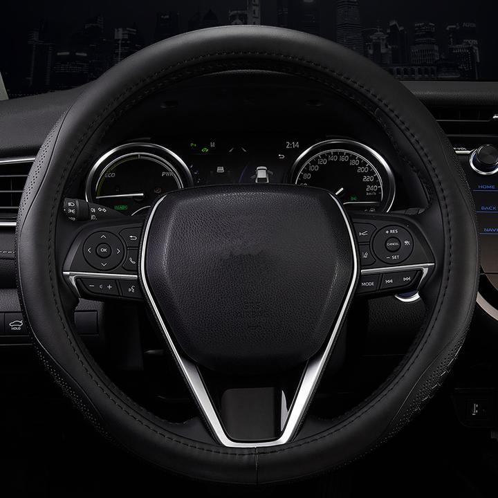 汽车真皮方向盘套牛皮把套保护套四季通用防滑吸汗透气夏季天无味