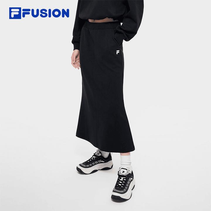 FILA斐乐正品女装百搭法式开叉半身裙韩版气质显瘦时尚休闲鱼尾裙