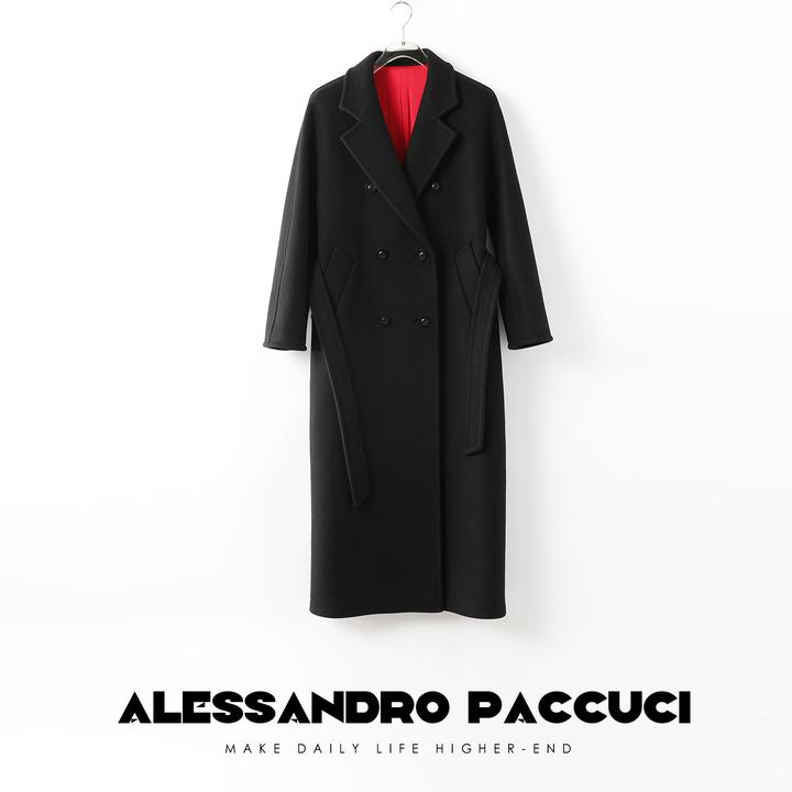 AP洛哥25399X【风度释放】奢级羊绒双排扣经典双面呢大衣2024秋