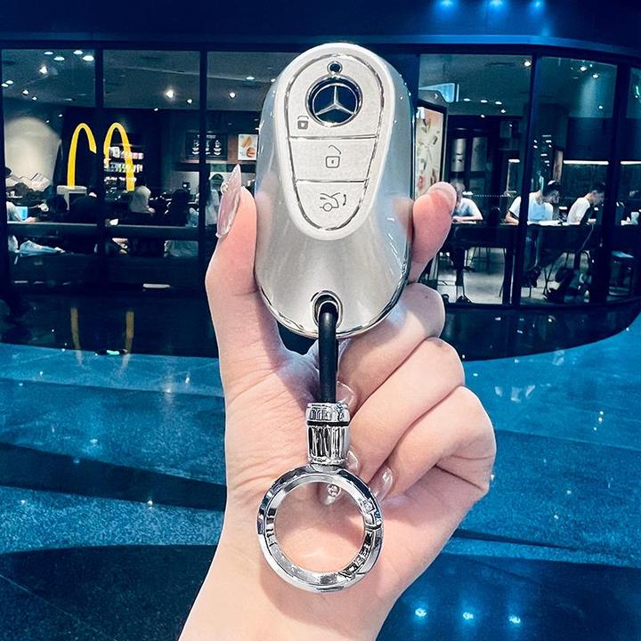 奔驰c260l钥匙套c200l车e300l壳glc300l高级感glc260扣24新2024款