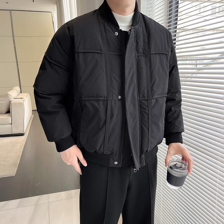 保罗男士棒球领轻薄羽绒服夹克秋冬新款短款休闲潮牌鸭绒男外套