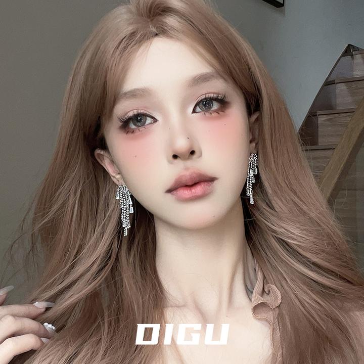 嘀咕家 铜合金合成锆石耳饰 水钻流苏耳环女耳钉个性时尚百搭耳饰