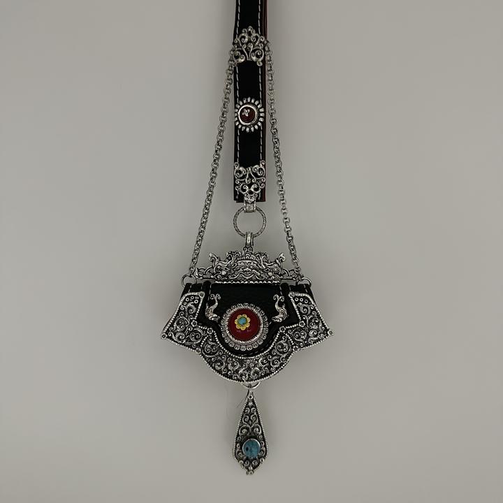 藏族饰品挂件藏式腰间配饰新款藏族舞蹈演出配饰合金镀银不掉色