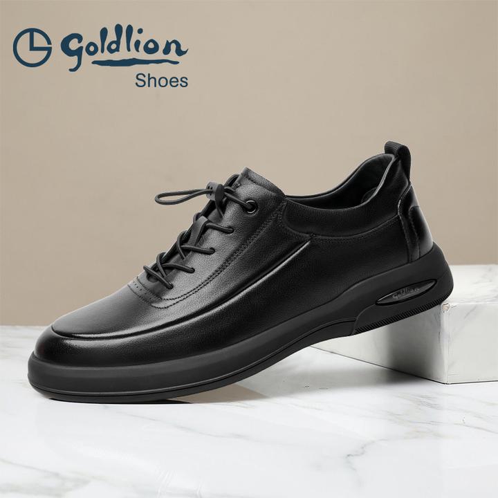 金利来皮鞋男款秋冬加绒男鞋保暖舒适软底软面运动真皮休闲男板鞋