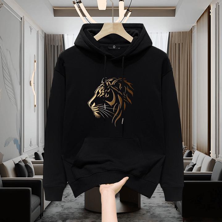 仓石一树高级感印花连帽卫衣男士春秋冬潮流时尚宽松纯棉长袖上衣