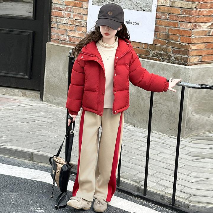 女童棉衣套装2024新款6-12岁15岁中大童装洋气休闲运动小女孩棉袄