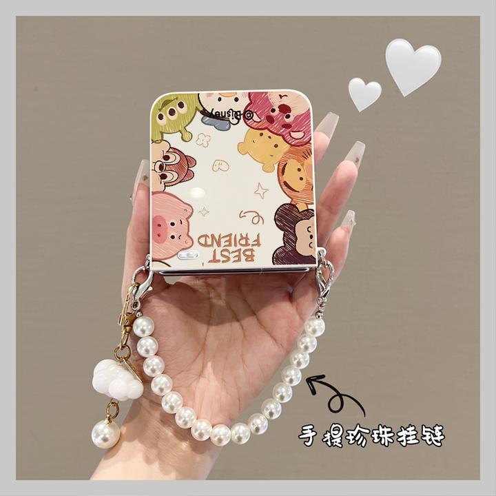 油画熊适用于荣耀MagicVFlip肤感手机壳卡通高端小众可爱设计感挂