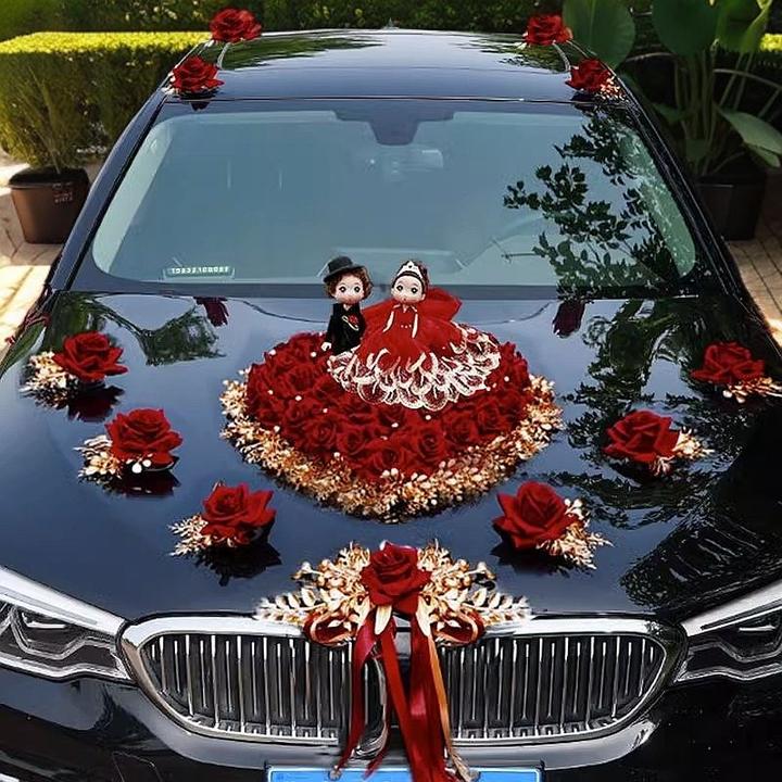 花车婚包邮拉花胶带彩带新婚车花车队车头花结婚礼丝带大号备婚庆