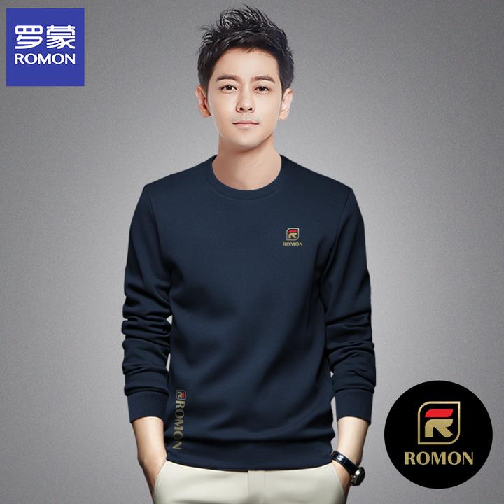 秋冬季男士上衣百搭潮流休闲时尚宽松套头圆领卫衣5008