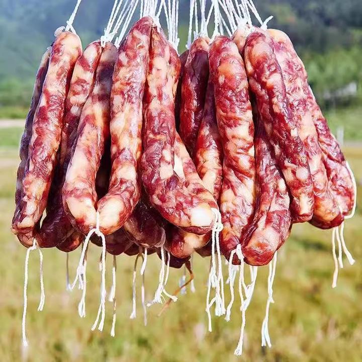 江西井冈山土猪肉手工风干腊肠腊肉农家土特产腊味咸香味风味纯肉
