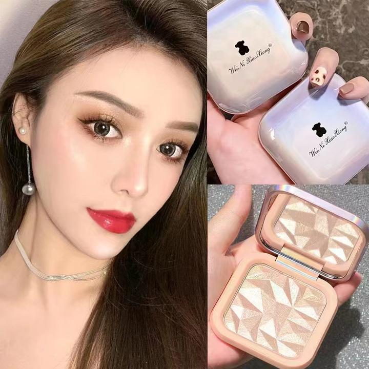 维妮小熊  高光立体提亮高光粉饼修容爆闪星钻细腻修饰ins粉质