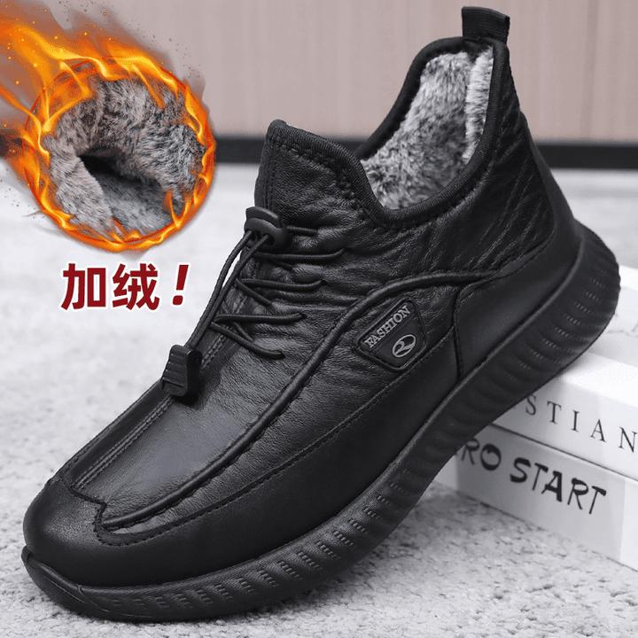 老北京布鞋男款冬季棉鞋加绒加厚保暖防滑中老年爸爸鞋休闲老人鞋