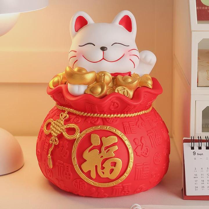 福袋招财猫儿童存钱罐只进不出2024新款男女孩大容量成人款储蓄罐