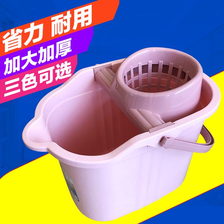 按压式挤水拖把桶多功能清洁桶带轮拧干墩布桶加大加厚塑料地拖桶