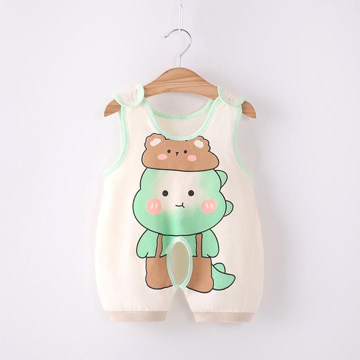 夏季婴儿连体衣男女宝宝哈衣0-3-6-12个月新生儿衣服夏天