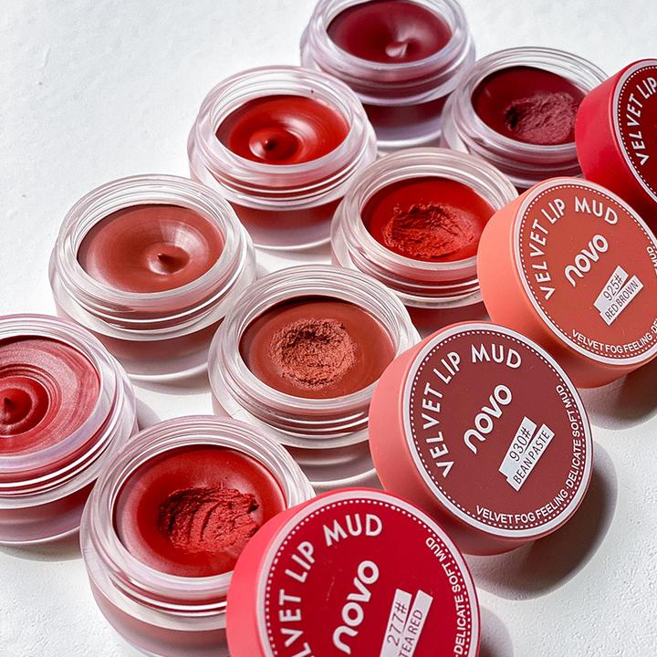 【送唇刷】novo正品罐装唇泥小众品牌素颜显白雾面哑光夏天学生口红