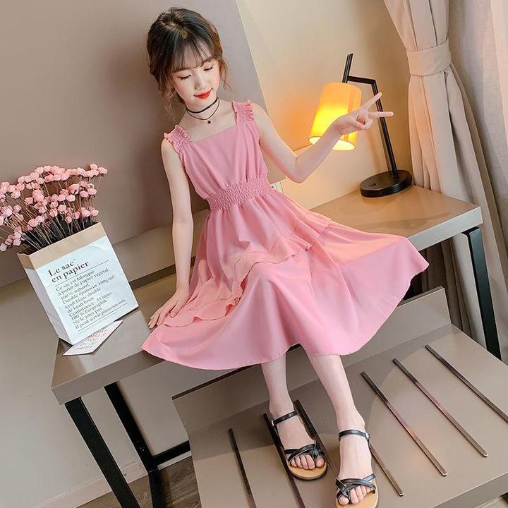 女童连衣裙2025夏装新款儿童装裙子夏款网红洋气雪纺小女童裙子