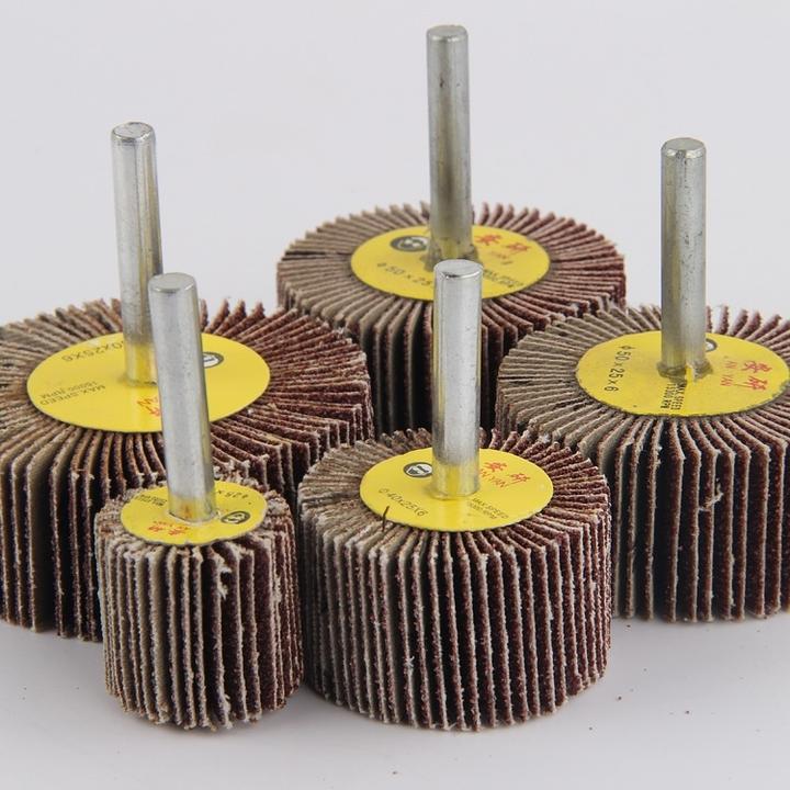 电钻电磨用打磨头木雕根雕石雕打磨木头金属石头砂纸百叶轮带柄头