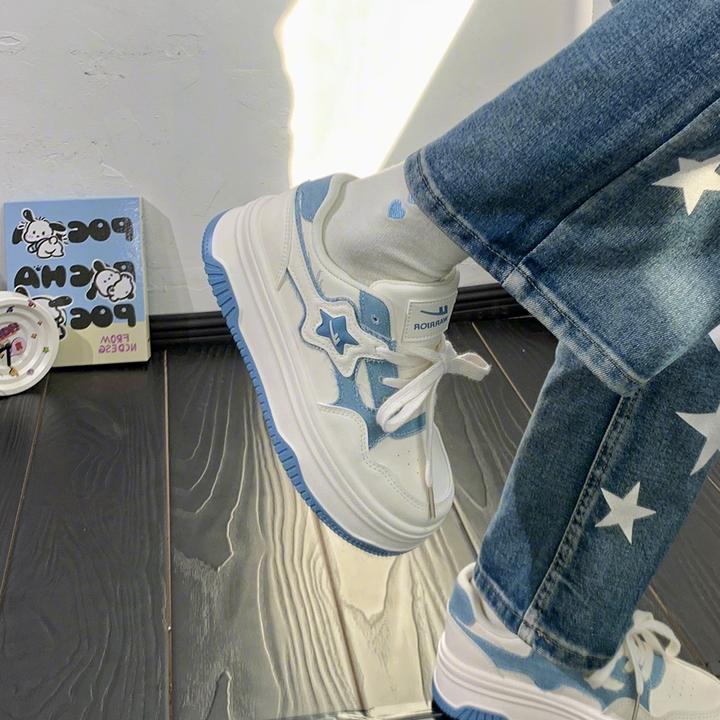 回力星星厚底小白鞋女2025新款原创设计板鞋女百搭小众大头鞋子女