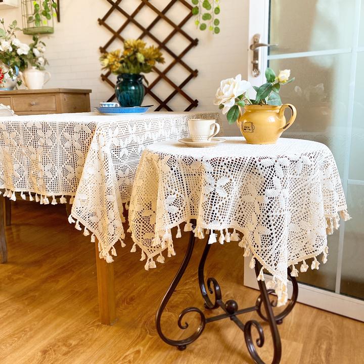 网红蕾丝小圆桌桌布艺盖布盖巾长方形台布茶几专用餐桌布餐桌桌布