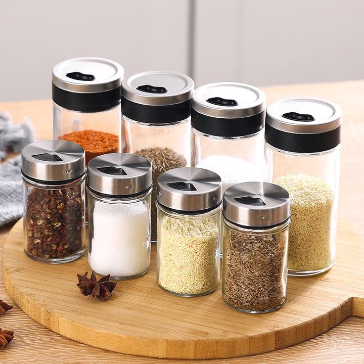 玻璃撒料瓶烧烤辣椒胡椒粉调味罐调料罐子家用厨房味精盐罐调料盒