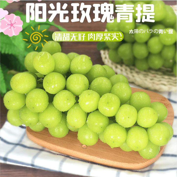 【现摘现发】阳光玫瑰葡萄无籽玫瑰香鲜甜多汁整箱现摘现发新鲜好吃