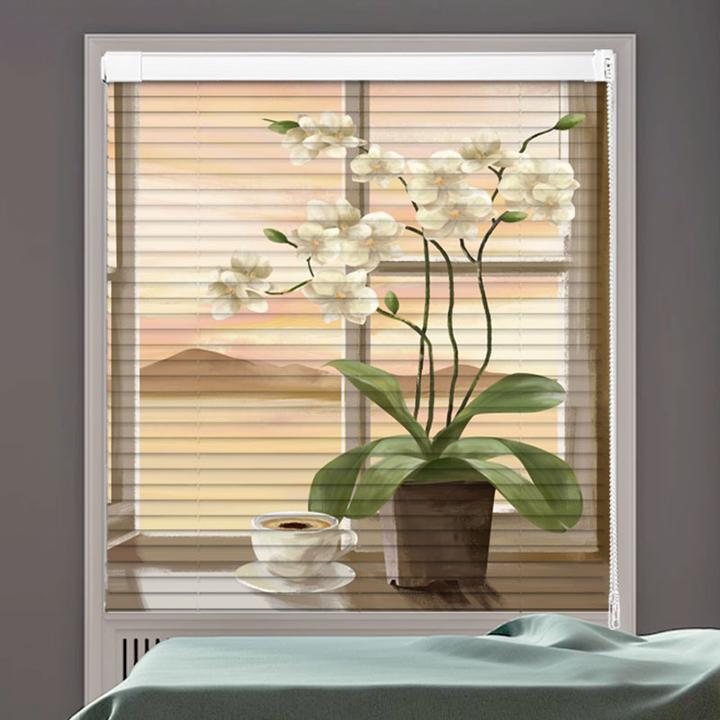 卧室窗户烤漆百叶帘免打孔遮光客厅书房卷帘百叶铝百叶窗帘拉卷式