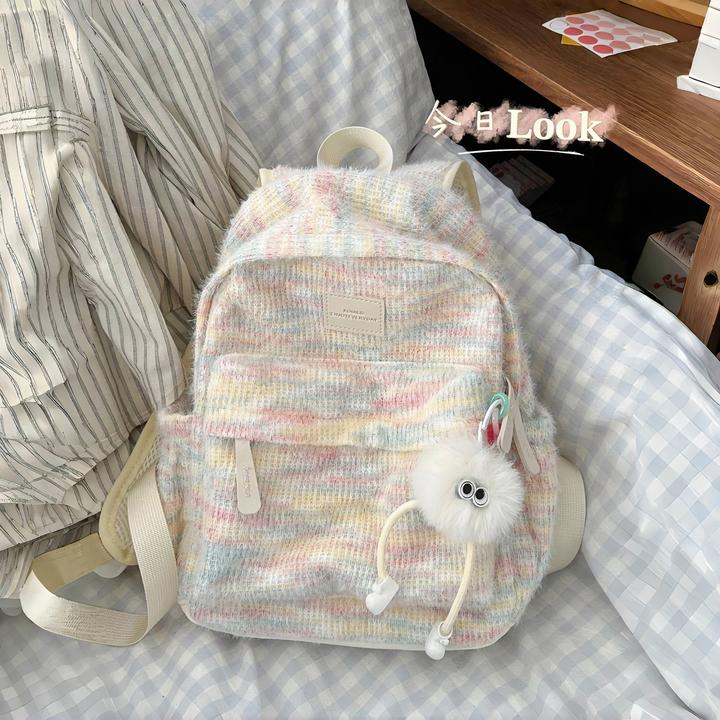 小众森系书包韩版简约百搭ins风小清新双肩背包高中生初中大学生