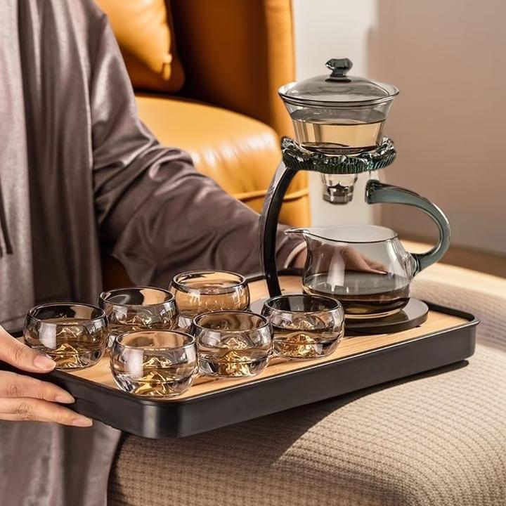 耐热磁吸茶具半自动茶具套装家用网红创意泡茶神器高端礼盒套装