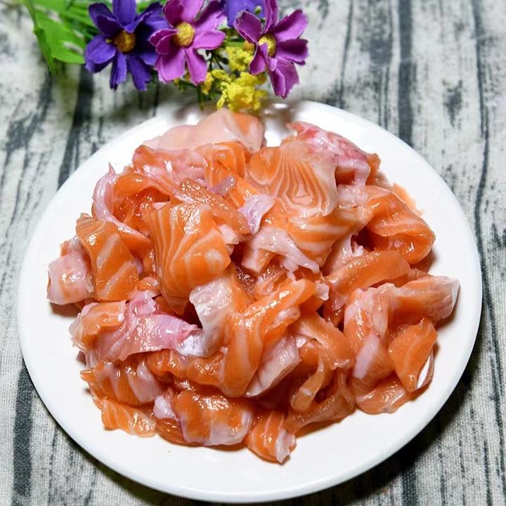 4斤挪威冰鲜三文鱼碎肉新鲜食用冷冻边角料无骨去刺煎炸炒饭1斤