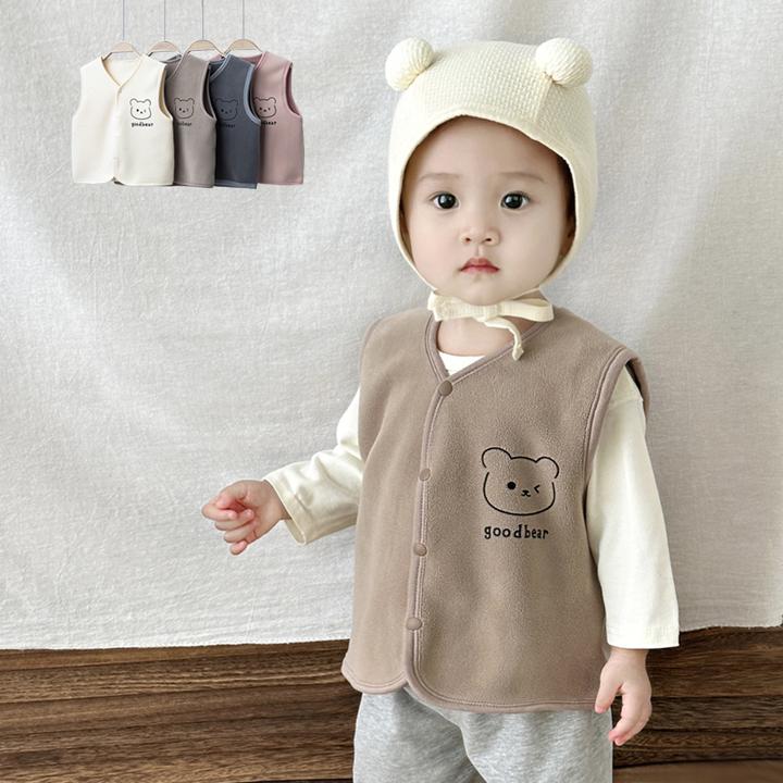 宝宝秋冬季加绒马甲男女童保暖棉背心打底外穿衣服开衫坎肩奥粒绒