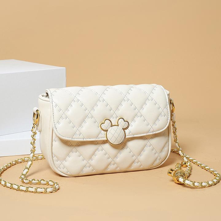 时尚简约菱格单肩包小香风链条斜挎包女士包