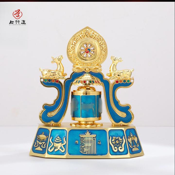 上行道车载摆件工艺品复古怀旧礼物创意桌面西藏式家用轻奢装饰