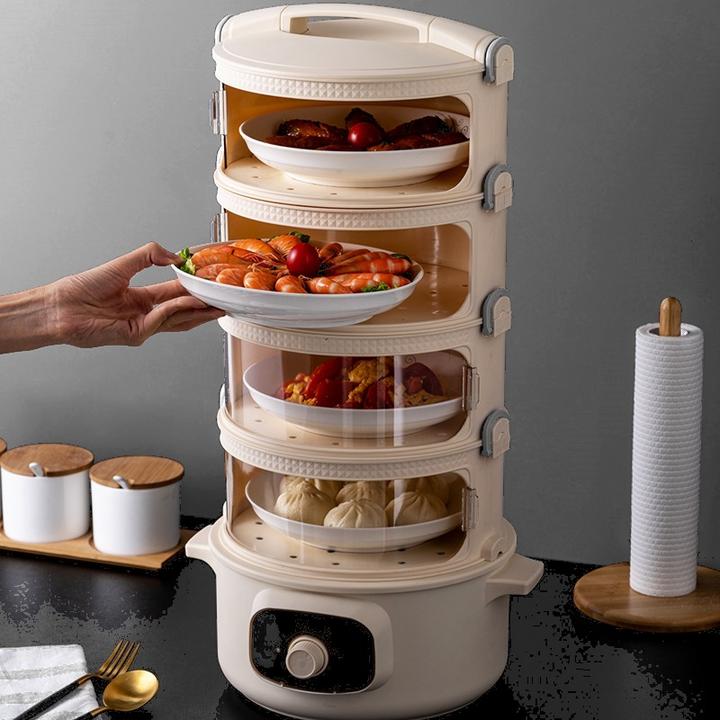 保温菜罩多层家用餐桌罩饭菜罩子插电加热智能盖菜罩冬天热菜神器