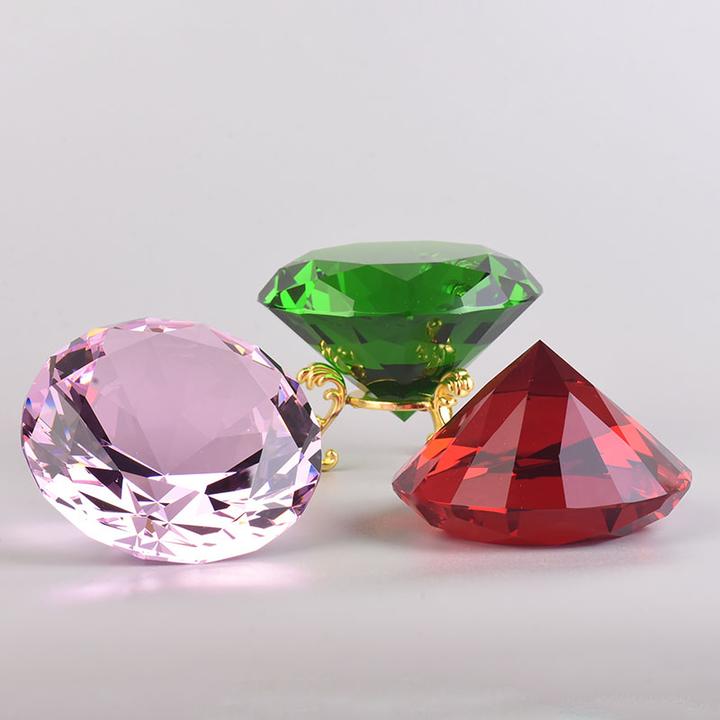 人造水晶玻璃钻石工艺品卧室桌面装饰拍摄道具高档水晶轻奢摆件