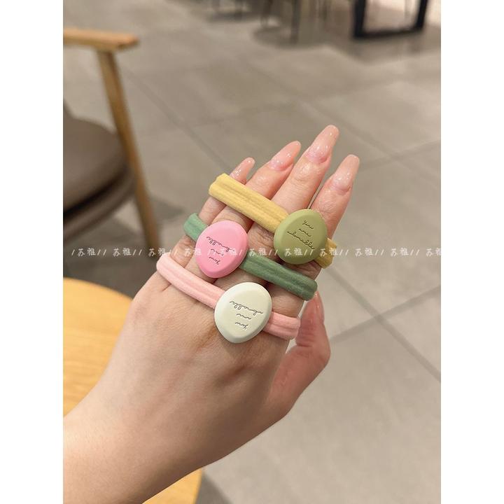 彩色字母发绳发圈加粗橡皮筋女扎头发高弹力耐用头绳发饰2024新款