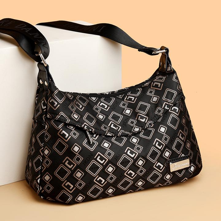 品牌休闲中年包布包斜女挎包新款妈妈包简约帆布单肩包牛津纺女包